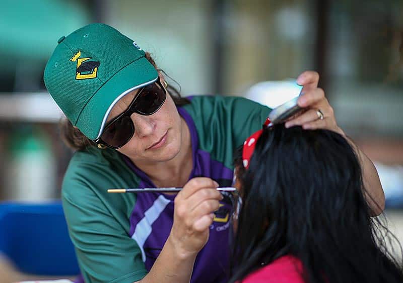 Cricket open day face painting